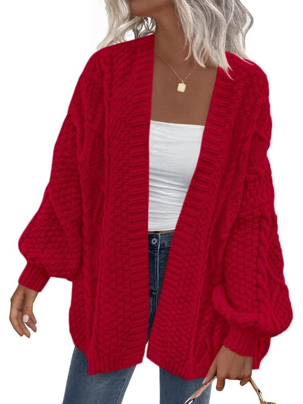 Women Red Leather Turn Down Collar Batwing Sleeve Motorcycle Bomber Jacket